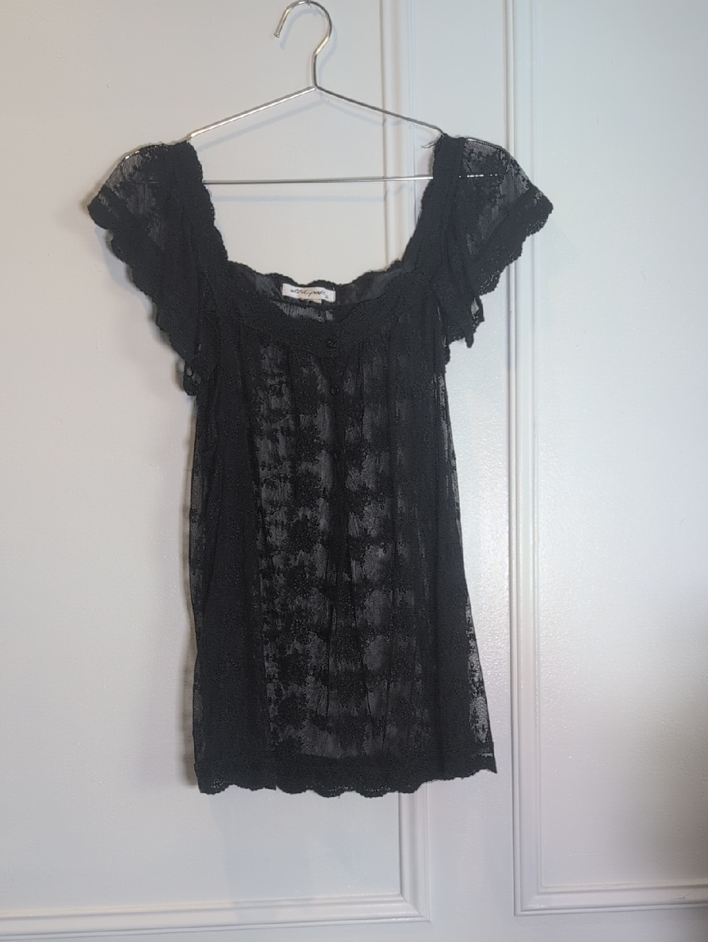 Ultra Pink Black Lace Camisole Top